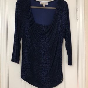 MICHAEL Michael Kors leopard print cowl neck top
